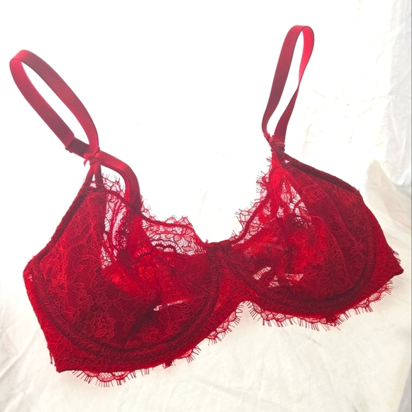 Victoria's Secret Other - Dream Angels Push Up Crimson Lace Bra EUC